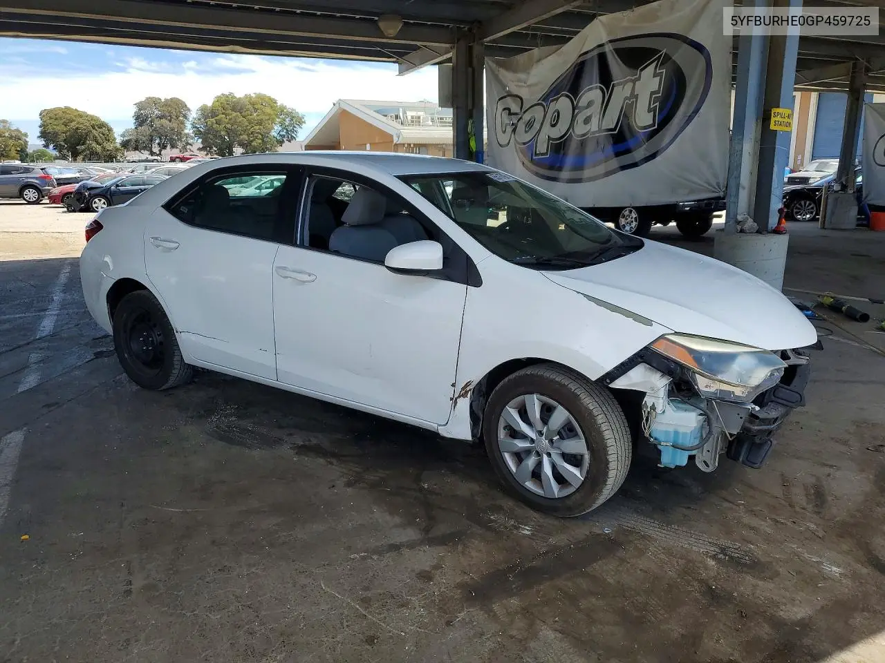 2016 TOYOTA COROLLA VIN 5YFBURHE0GP459725 — фото 4