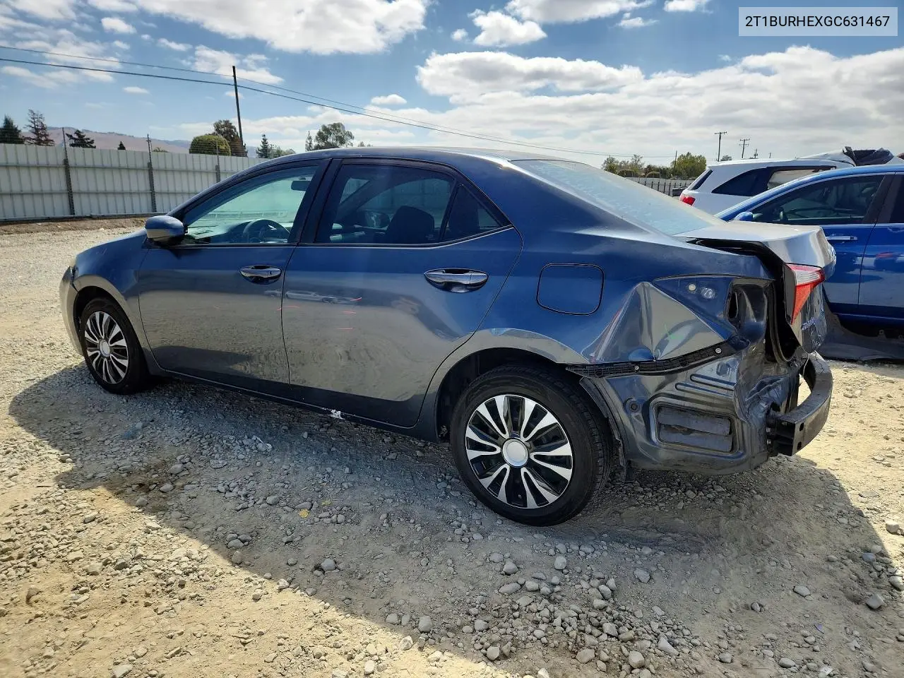 2016 TOYOTA COROLLA VIN 2T1BURHEXGC631467 — фото 2
