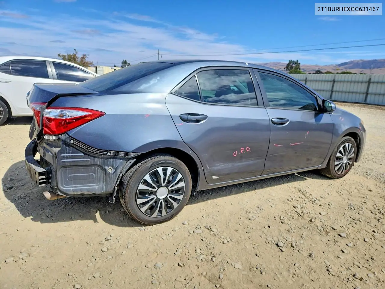 2016 TOYOTA COROLLA VIN 2T1BURHEXGC631467 — фото 3