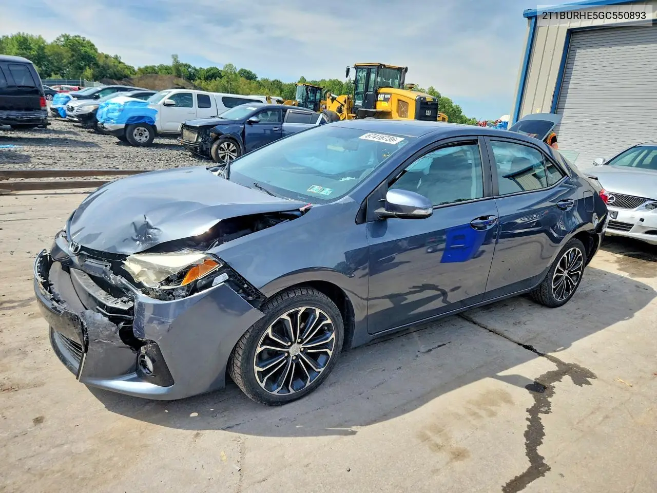TOYOTA COROLLA 2016, VIN 2T1BURHE5GC550893