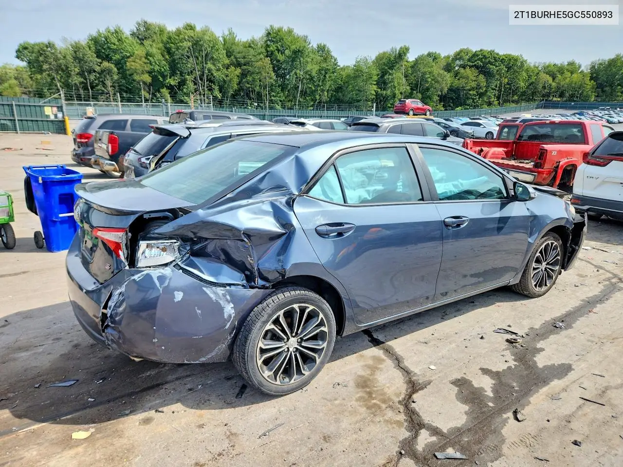2016 TOYOTA COROLLA VIN 2T1BURHE5GC550893 — фото 3