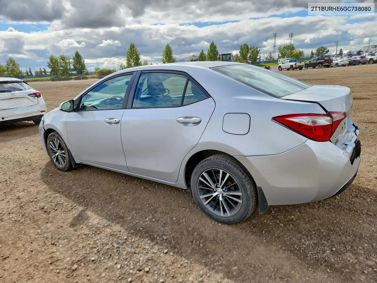 2016 TOYOTA COROLLA VIN 2T1BURHE6GC738080 — фото 2