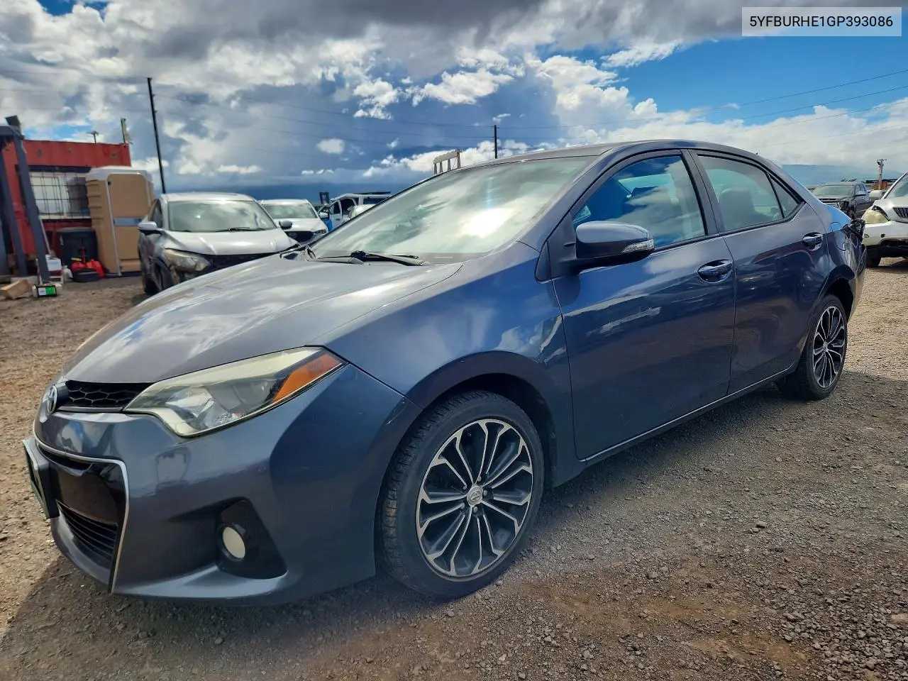 TOYOTA COROLLA 2016, VIN 5YFBURHE1GP393086