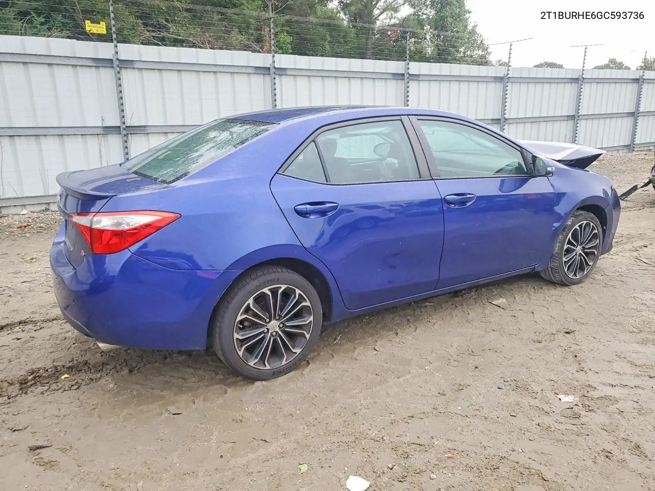 2016 TOYOTA COROLLA VIN 2T1BURHE6GC593736 — фото 3