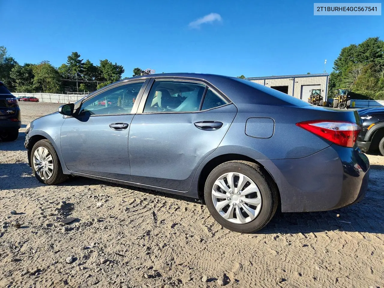 2016 TOYOTA COROLLA VIN 2T1BURHE4GC567541 — фото 2