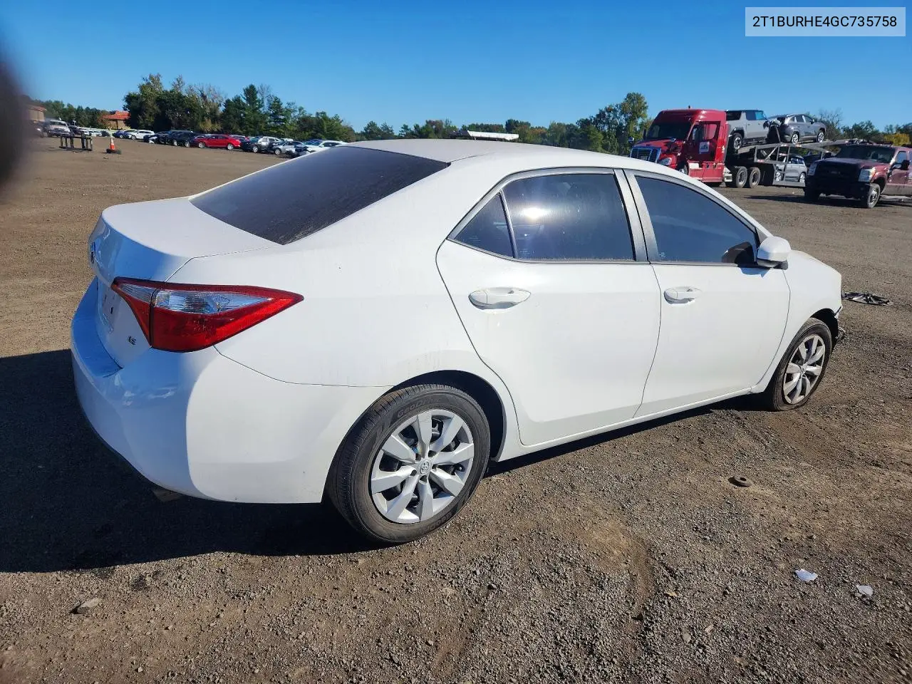 2016 TOYOTA COROLLA VIN 2T1BURHE4GC735758 — фото 3