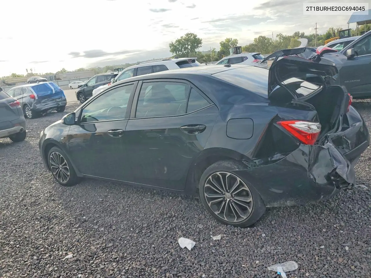 2016 TOYOTA COROLLA VIN 2T1BURHE2GC694045 — фото 2