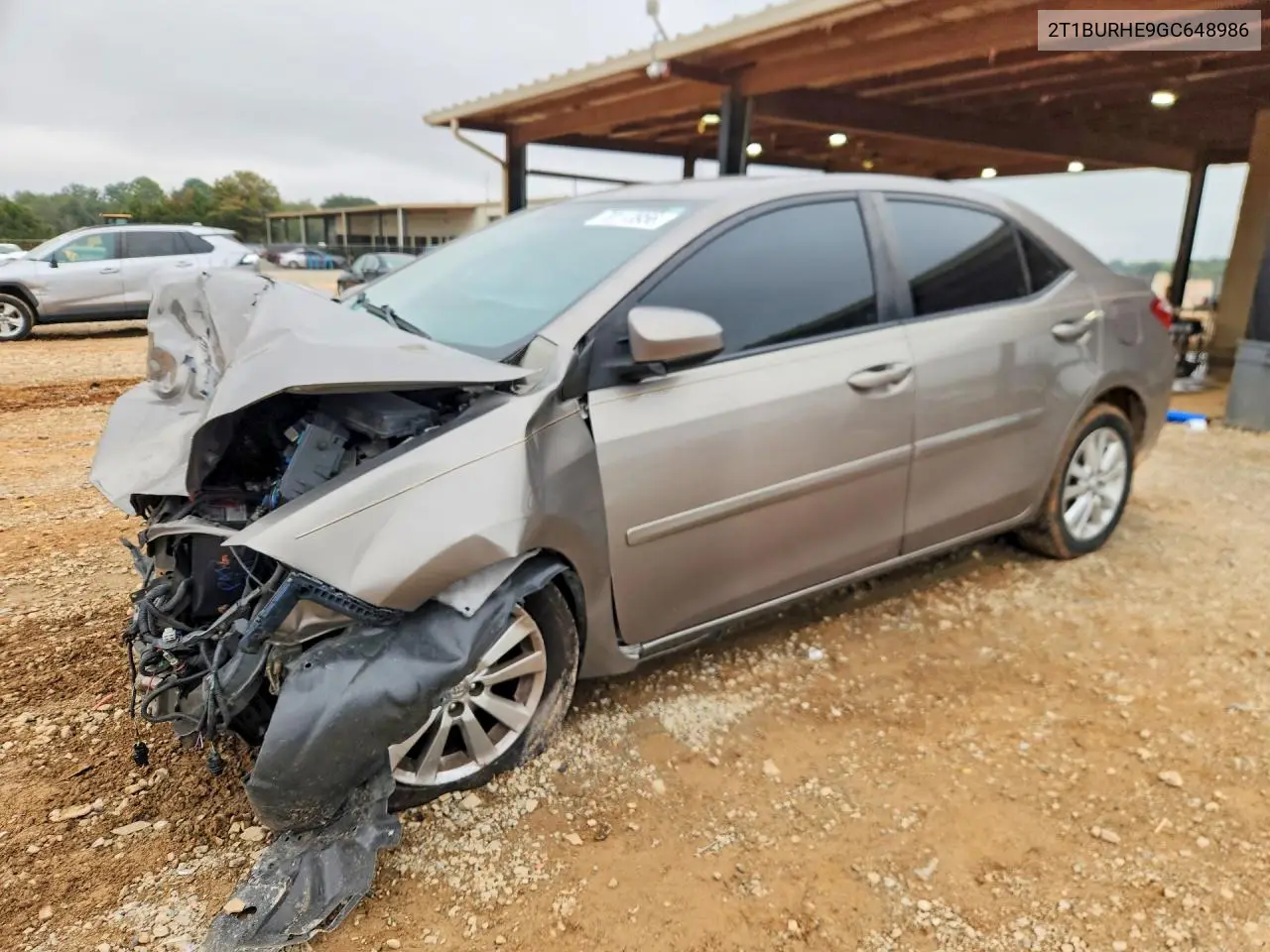 TOYOTA COROLLA 2016, VIN 2T1BURHE9GC648986