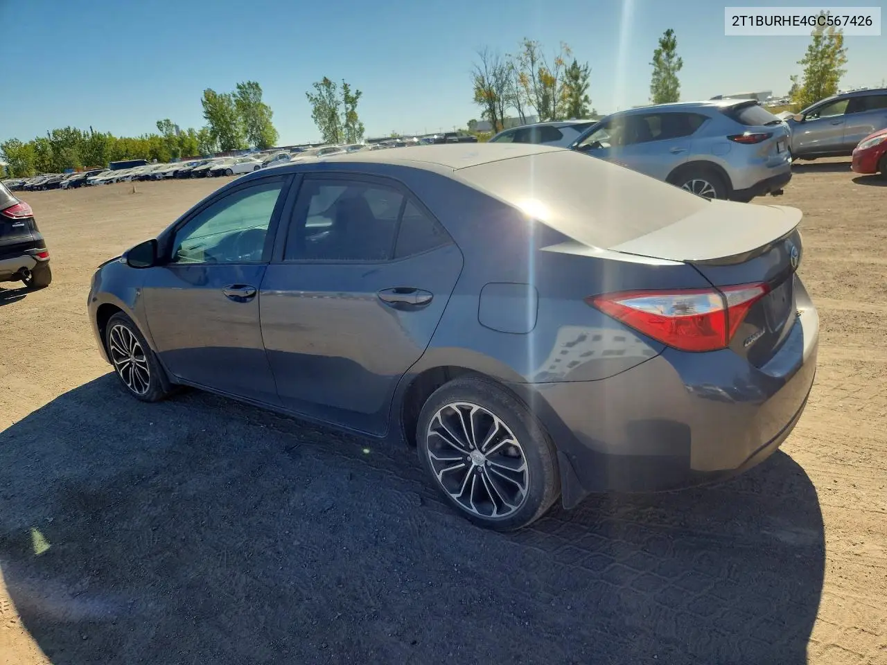 2016 TOYOTA COROLLA VIN 2T1BURHE4GC567426 — фото 2