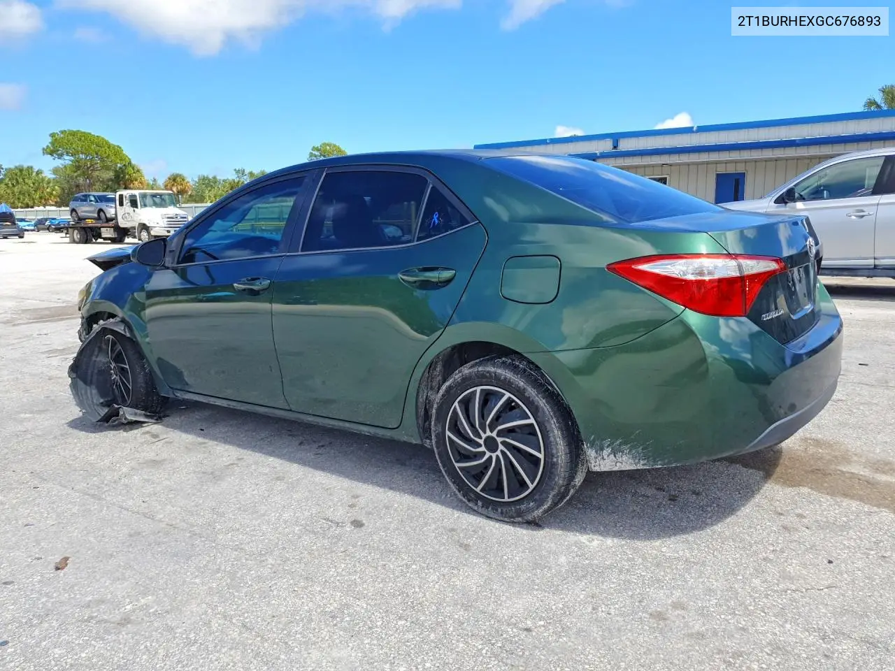 2016 TOYOTA COROLLA VIN 2T1BURHEXGC676893 — фото 2