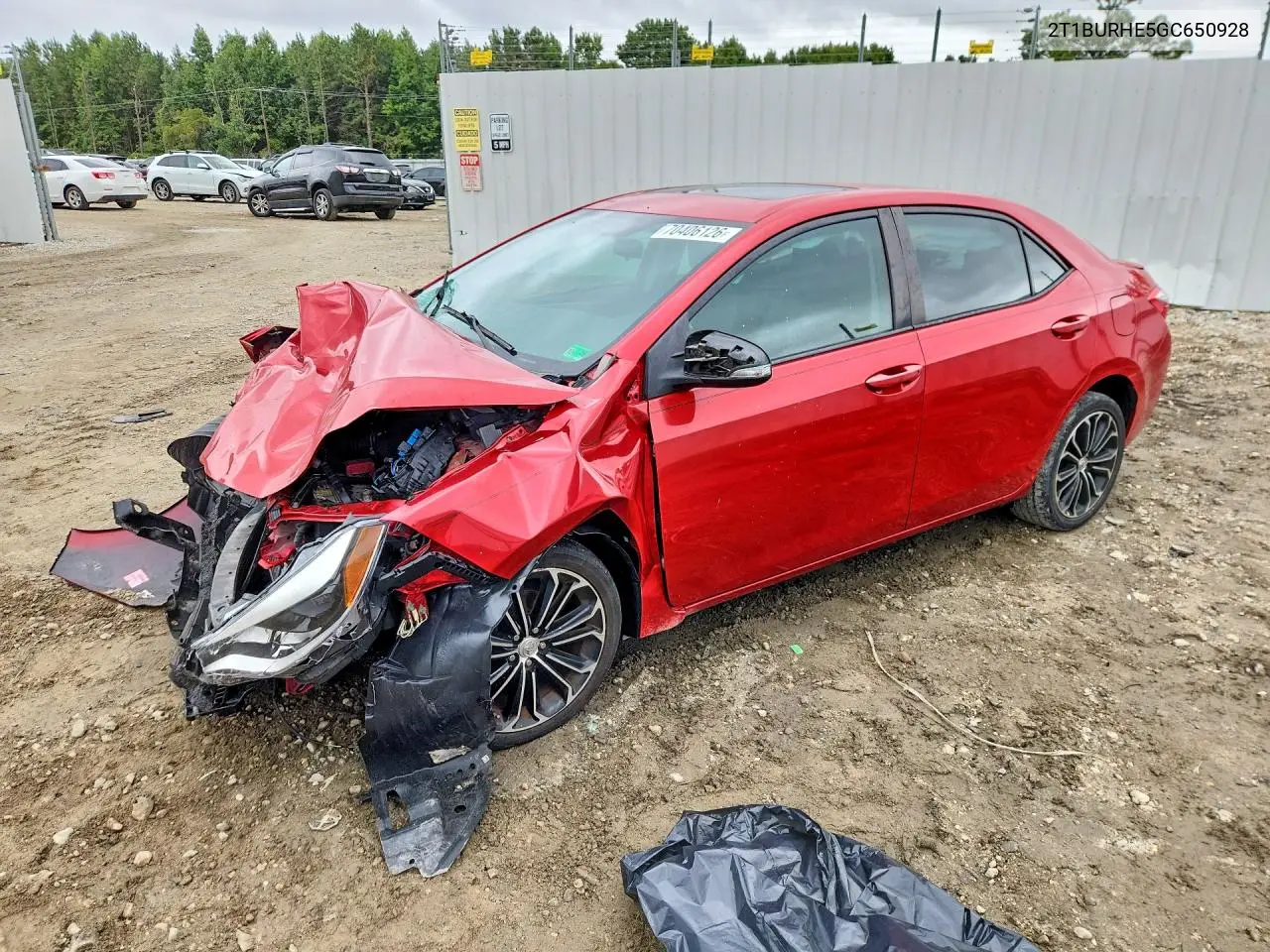 TOYOTA COROLLA 2016, VIN 2T1BURHE5GC650928