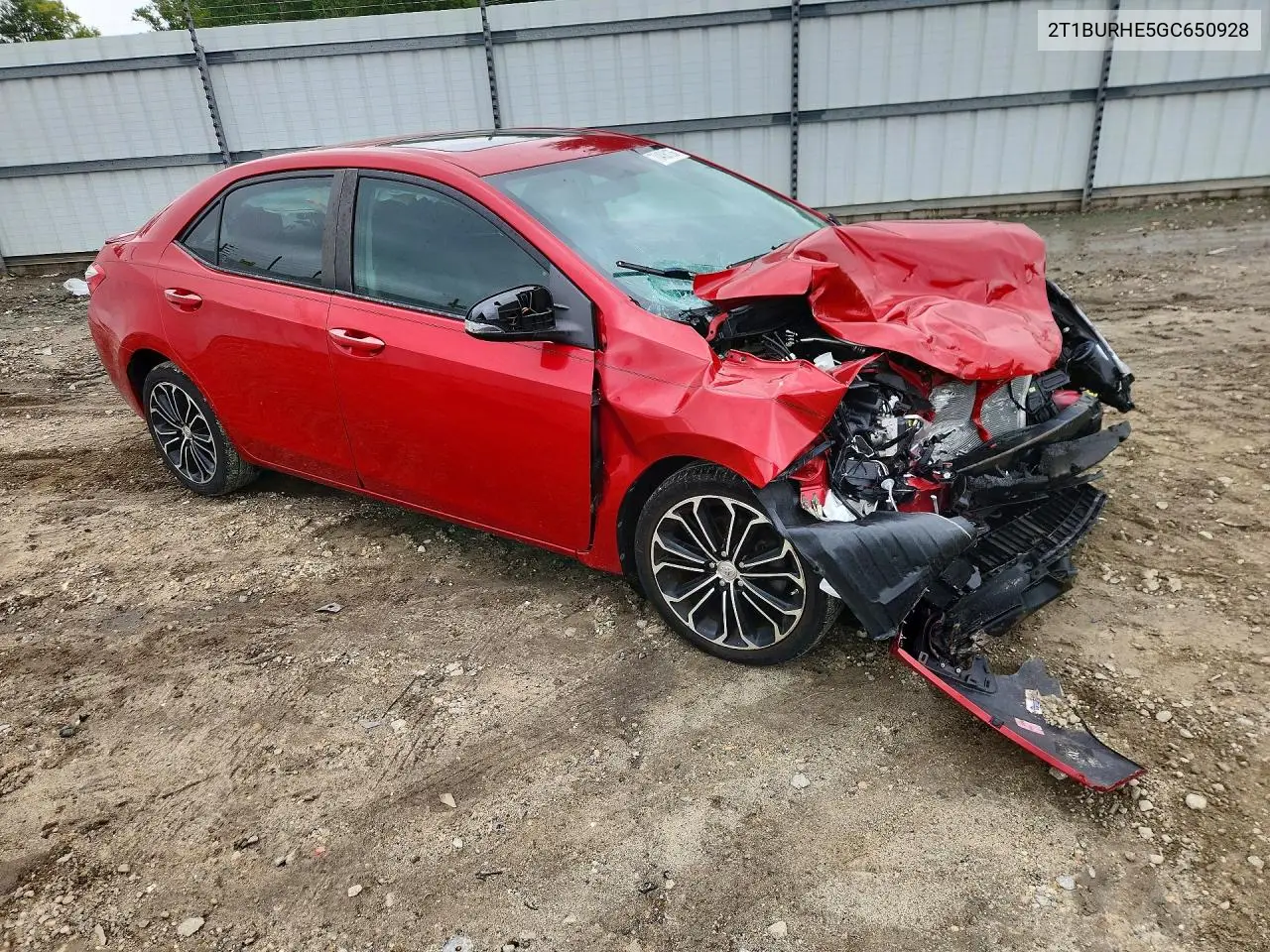 2016 TOYOTA COROLLA VIN 2T1BURHE5GC650928 — фото 4
