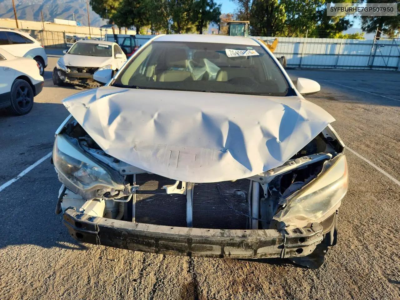 2016 TOYOTA COROLLA VIN 5YFBURHE7GP507950 — фото 5