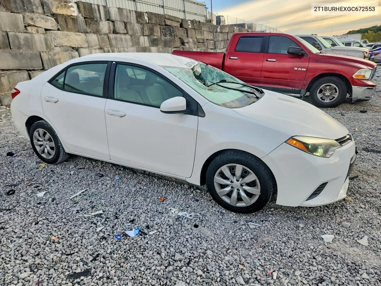 2016 TOYOTA COROLLA VIN 2T1BURHEXGC672553 — фото 4