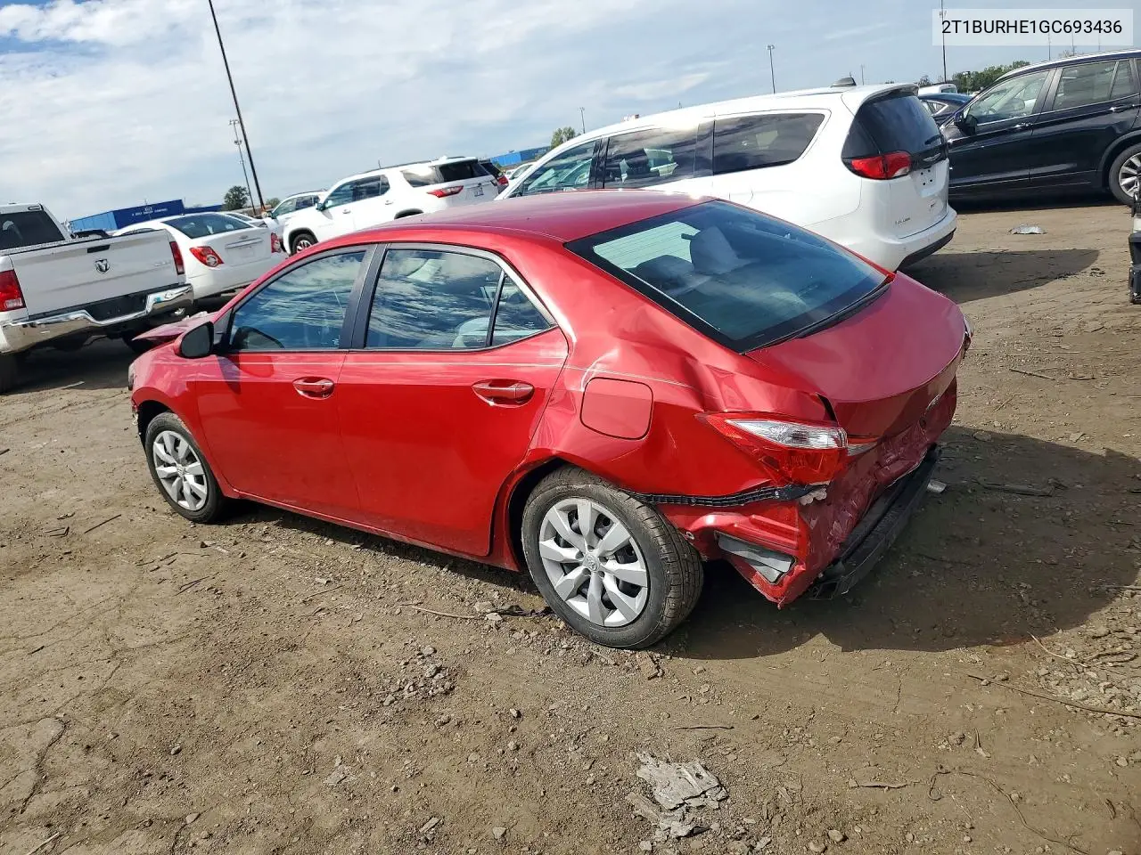 2016 TOYOTA COROLLA VIN 2T1BURHE1GC693436 — фото 2
