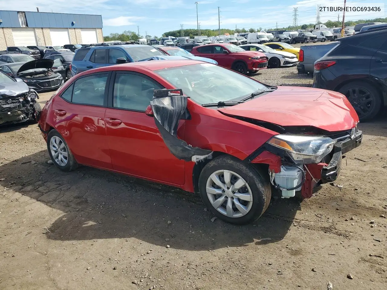 2016 TOYOTA COROLLA VIN 2T1BURHE1GC693436 — фото 4