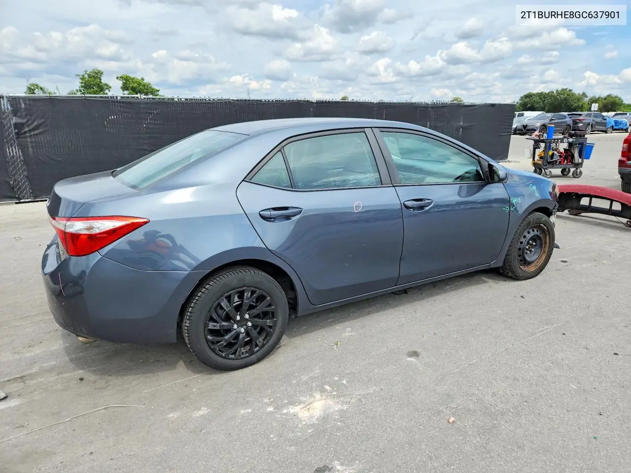 2016 TOYOTA COROLLA VIN 2T1BURHE8GC637901 — фото 3