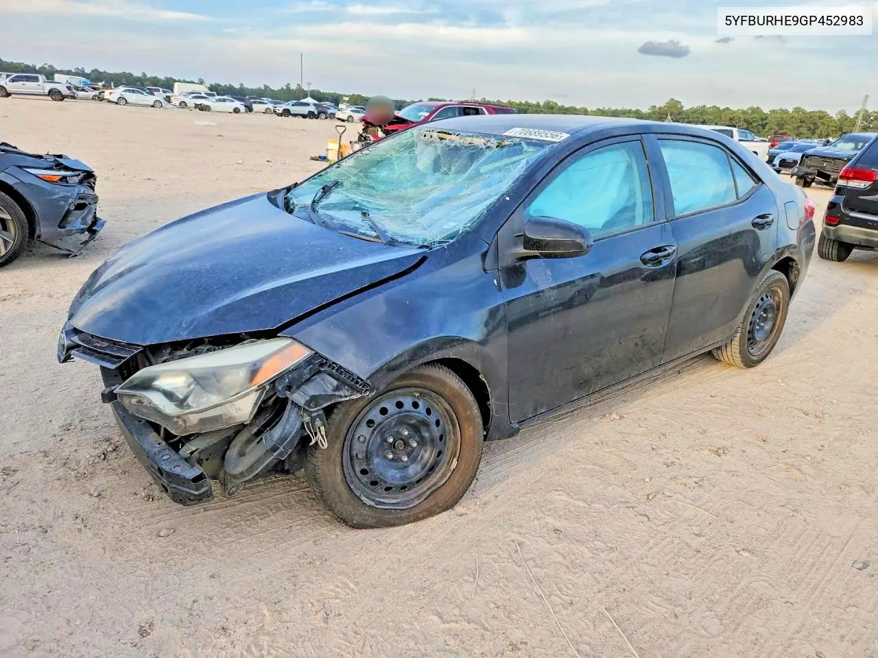 TOYOTA COROLLA 2016, VIN 5YFBURHE9GP452983