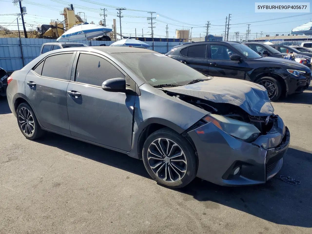 2016 TOYOTA COROLLA VIN 5YFBURHE9GP405677 — фото 4