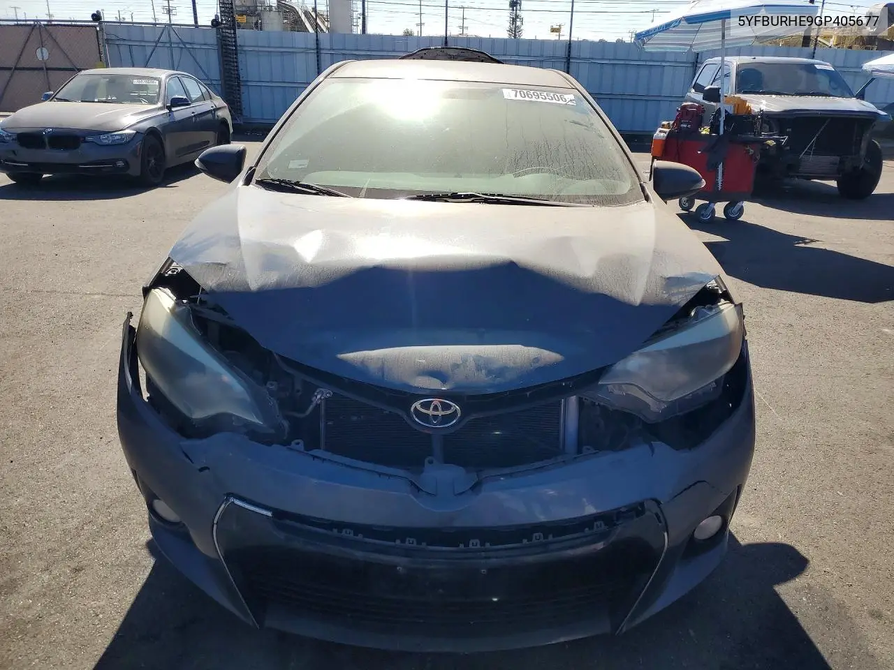 2016 TOYOTA COROLLA VIN 5YFBURHE9GP405677 — фото 5