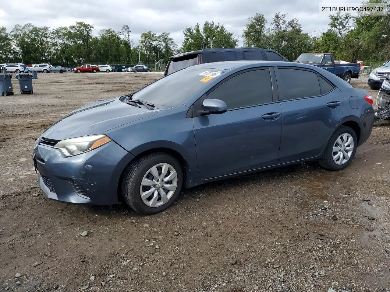 TOYOTA COROLLA 2016, VIN 2T1BURHE9GC497437