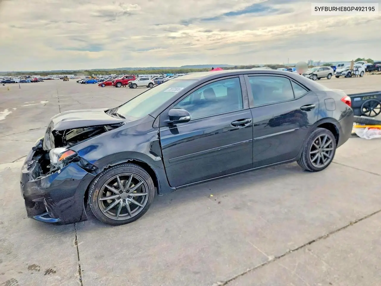 TOYOTA COROLLA 2016, VIN 5YFBURHE8GP492195