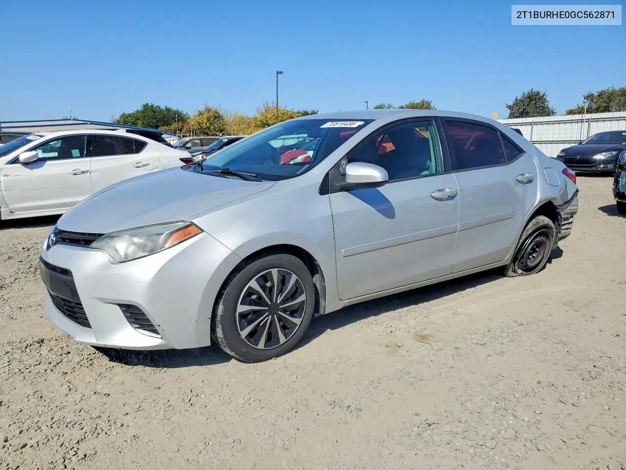 TOYOTA COROLLA 2016, VIN 2T1BURHE0GC562871