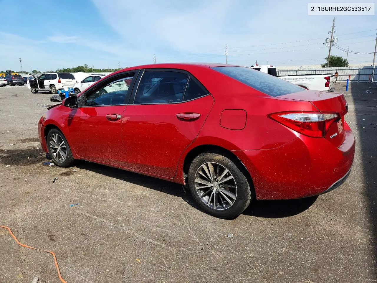 2016 TOYOTA COROLLA VIN 2T1BURHE2GC533517 — фото 2