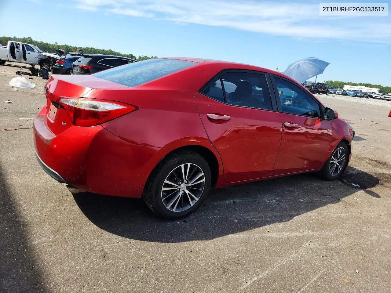 2016 TOYOTA COROLLA VIN 2T1BURHE2GC533517 — фото 3