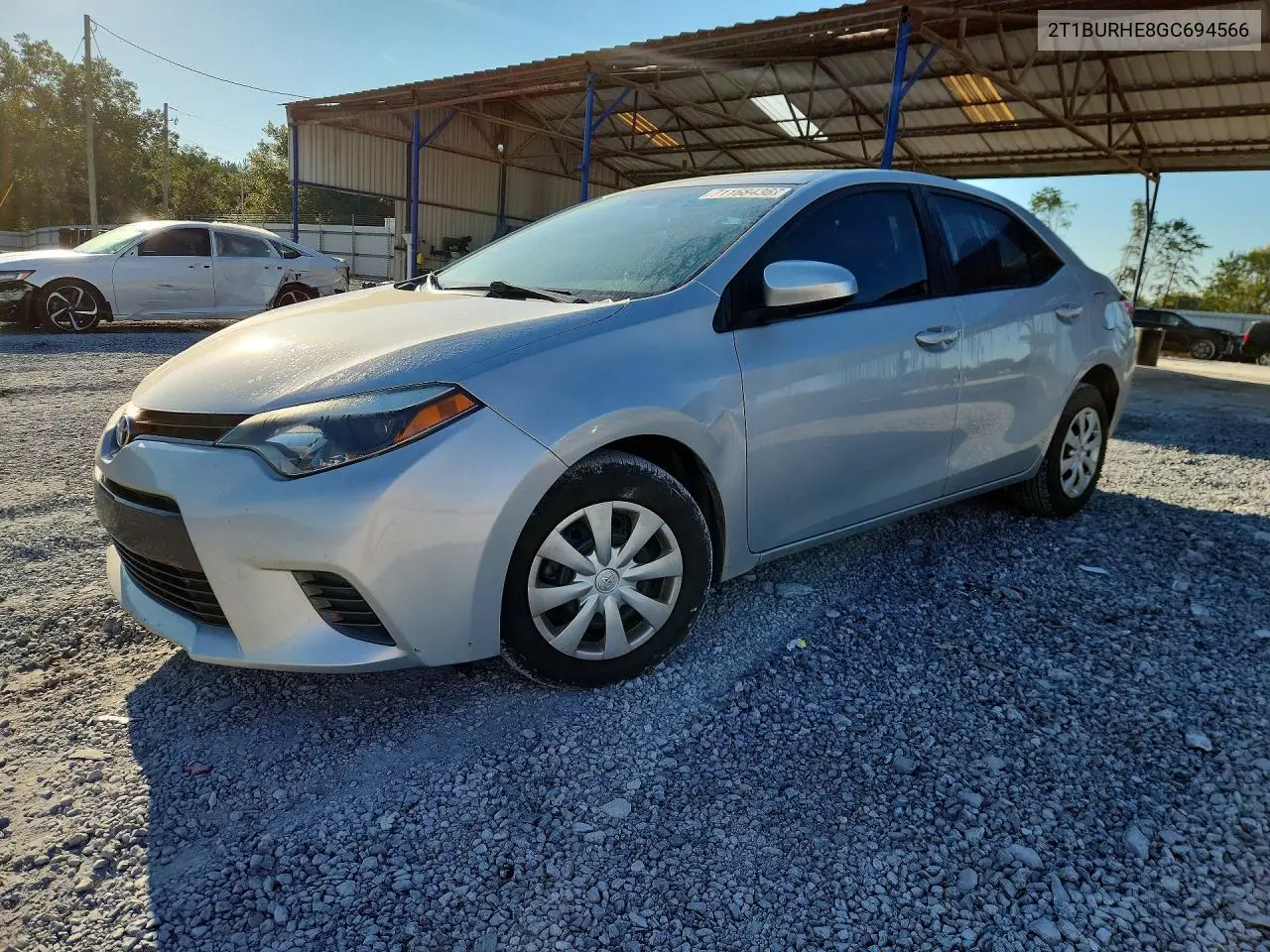 TOYOTA COROLLA 2016, VIN 2T1BURHE8GC694566