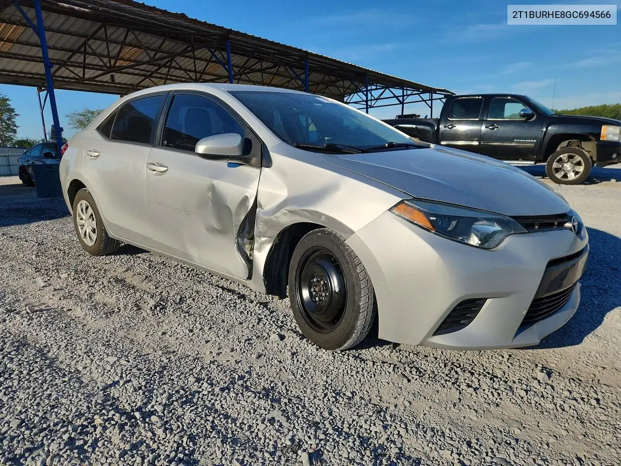 2016 TOYOTA COROLLA VIN 2T1BURHE8GC694566 — фото 4