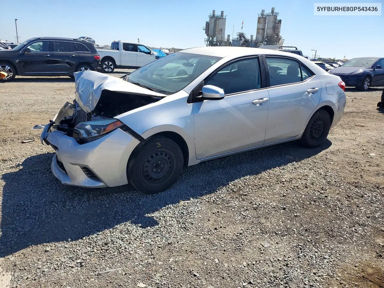 TOYOTA COROLLA 2016, VIN 5YFBURHE8GP543436