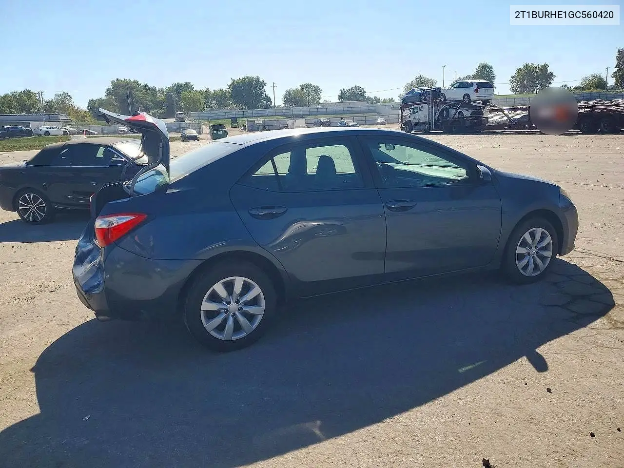 2016 TOYOTA COROLLA VIN 2T1BURHE1GC560420 — фото 3