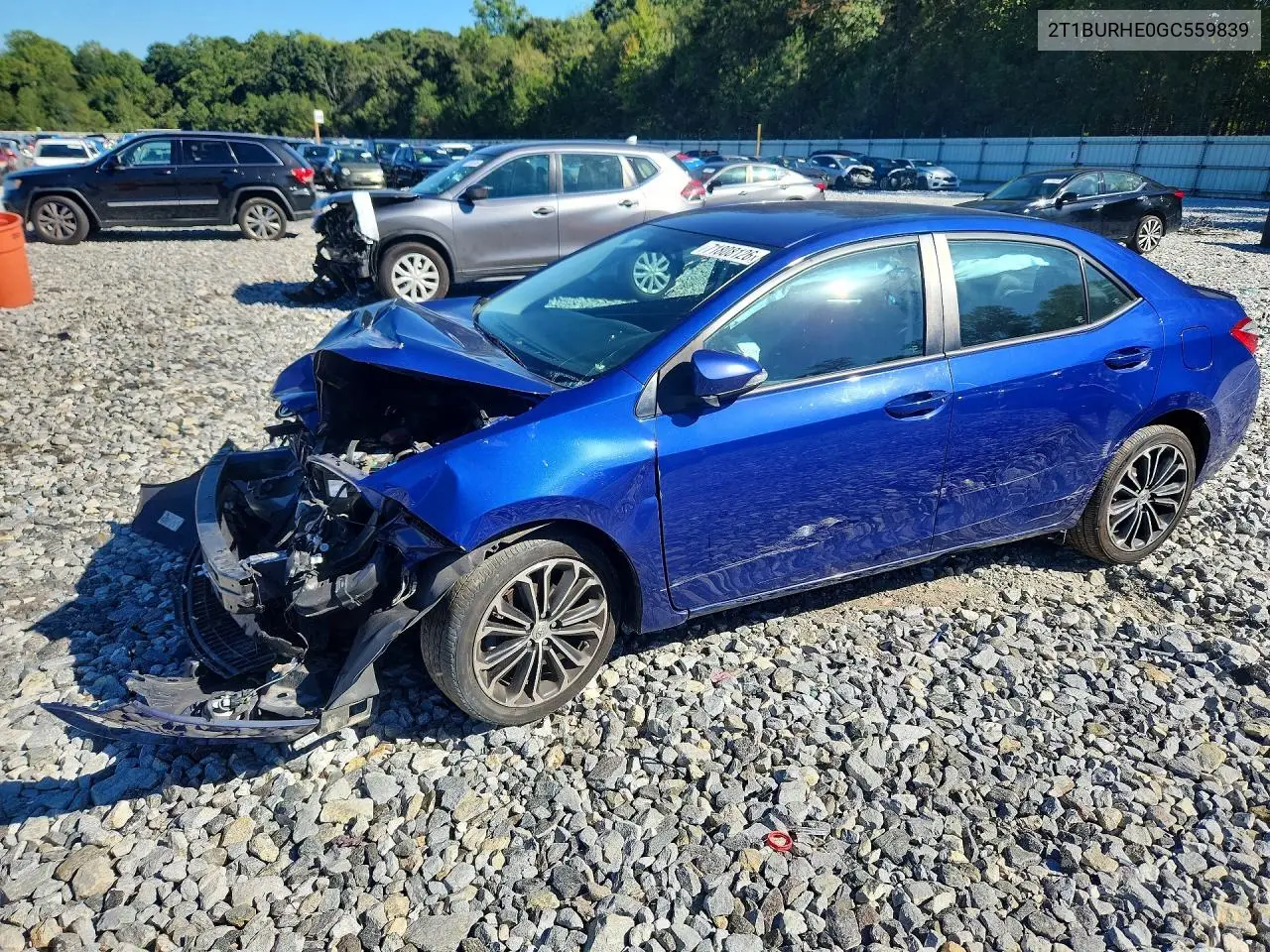 TOYOTA COROLLA 2016, VIN 2T1BURHE0GC559839