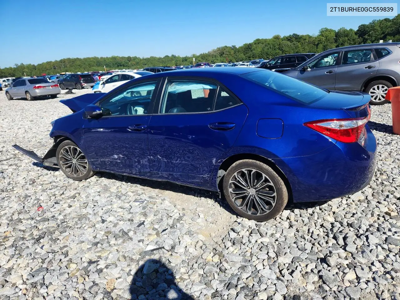 2016 TOYOTA COROLLA VIN 2T1BURHE0GC559839 — фото 2