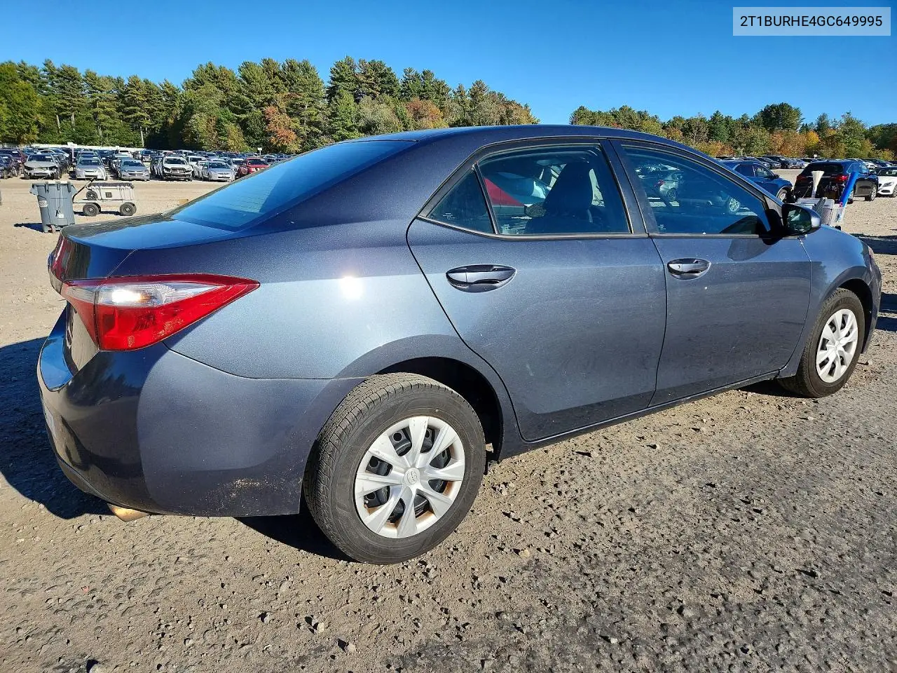 2016 TOYOTA COROLLA VIN 2T1BURHE4GC649995 — фото 3