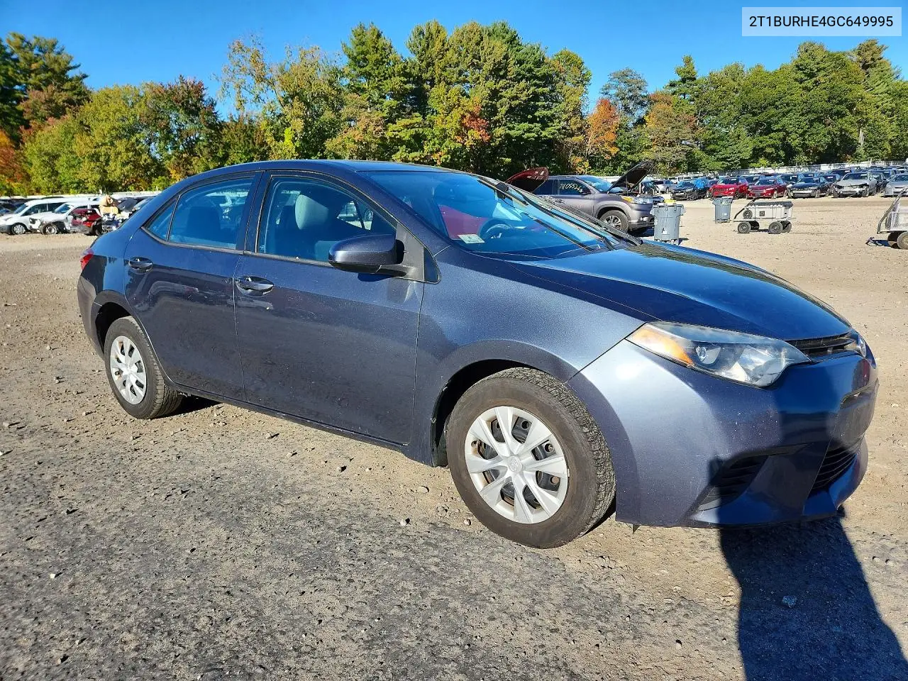 2016 TOYOTA COROLLA VIN 2T1BURHE4GC649995 — фото 4
