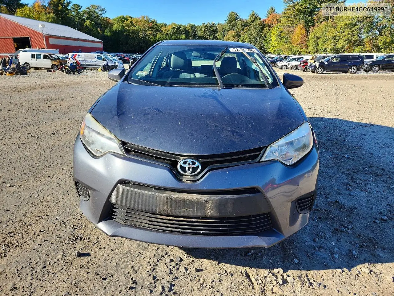 2016 TOYOTA COROLLA VIN 2T1BURHE4GC649995 — фото 5