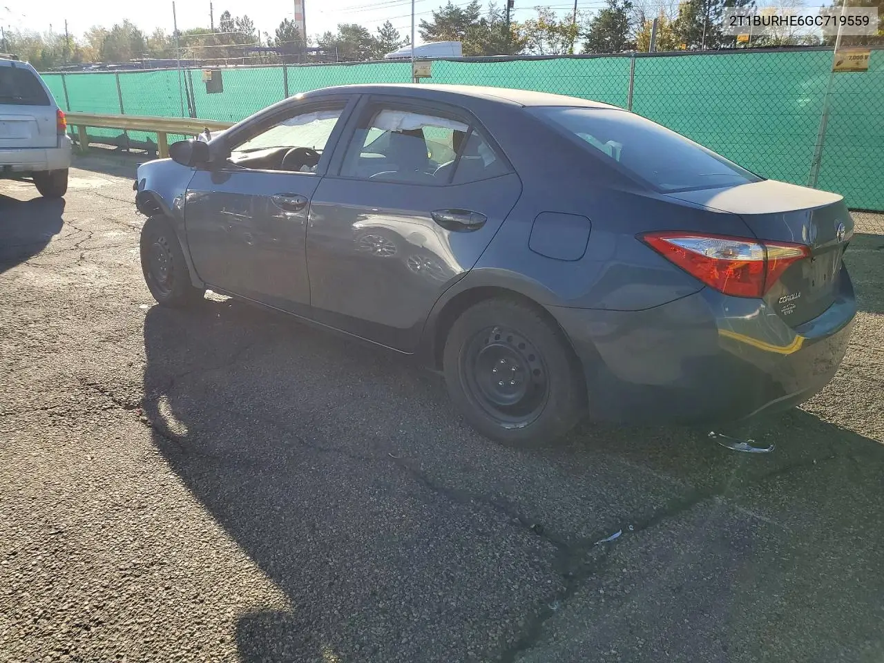 2016 TOYOTA COROLLA VIN 2T1BURHE6GC719559 — фото 2