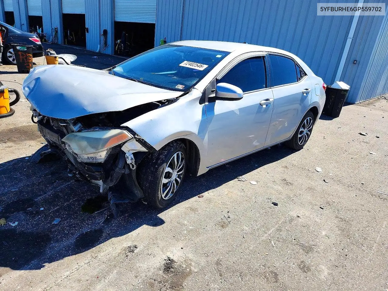 TOYOTA COROLLA 2016, VIN 5YFBURHE6GP559702