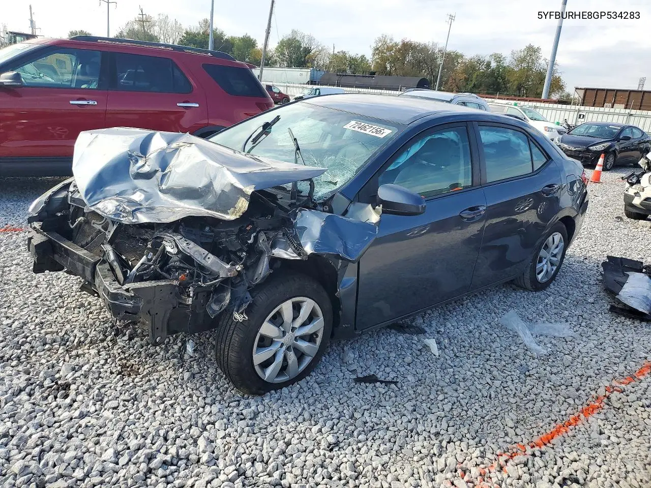 TOYOTA COROLLA 2016, VIN 5YFBURHE8GP534283