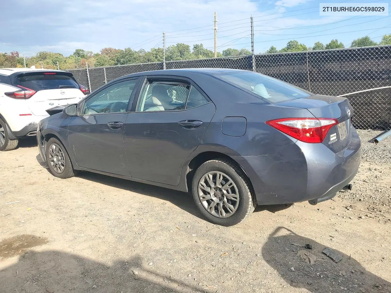 2016 TOYOTA COROLLA VIN 2T1BURHE6GC598029 — фото 2