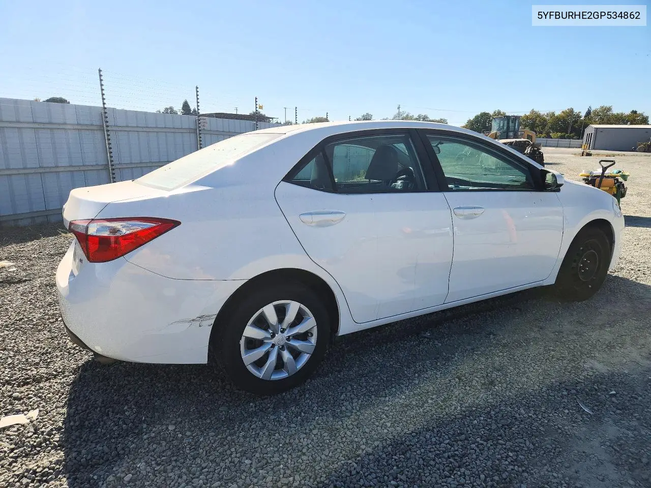 2016 TOYOTA COROLLA VIN 5YFBURHE2GP534862 — фото 3