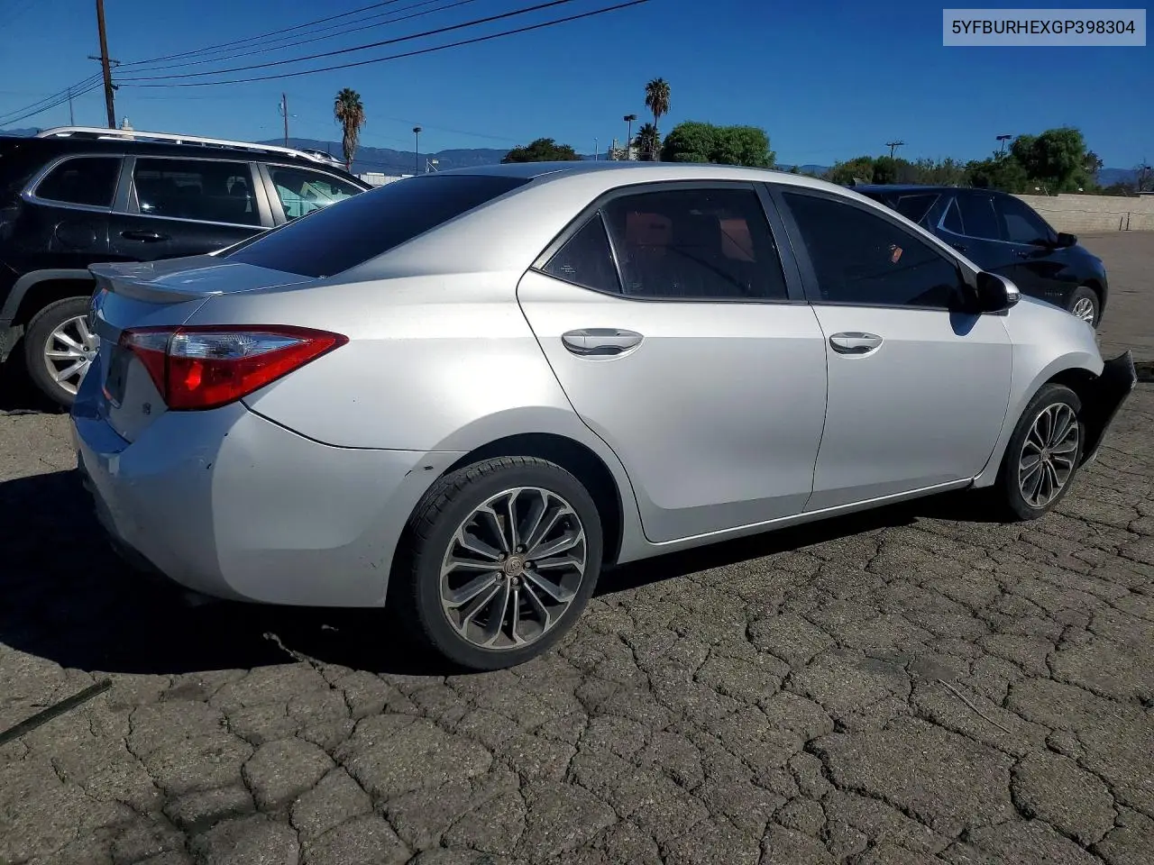 2016 TOYOTA COROLLA VIN 5YFBURHEXGP398304 — фото 3