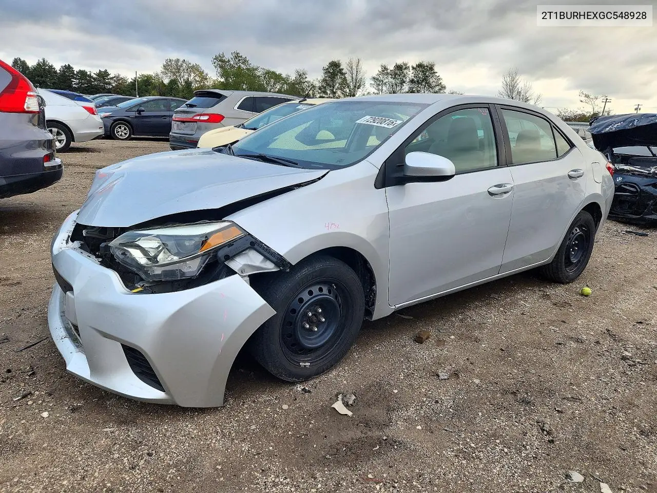 TOYOTA COROLLA 2016, VIN 2T1BURHEXGC548928