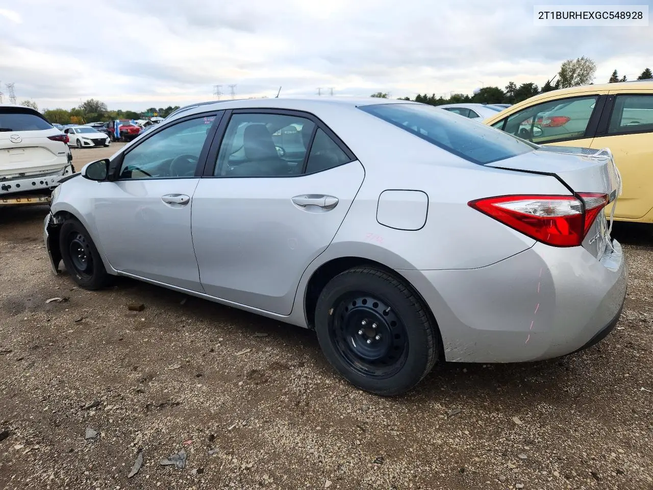 2016 TOYOTA COROLLA VIN 2T1BURHEXGC548928 — фото 2
