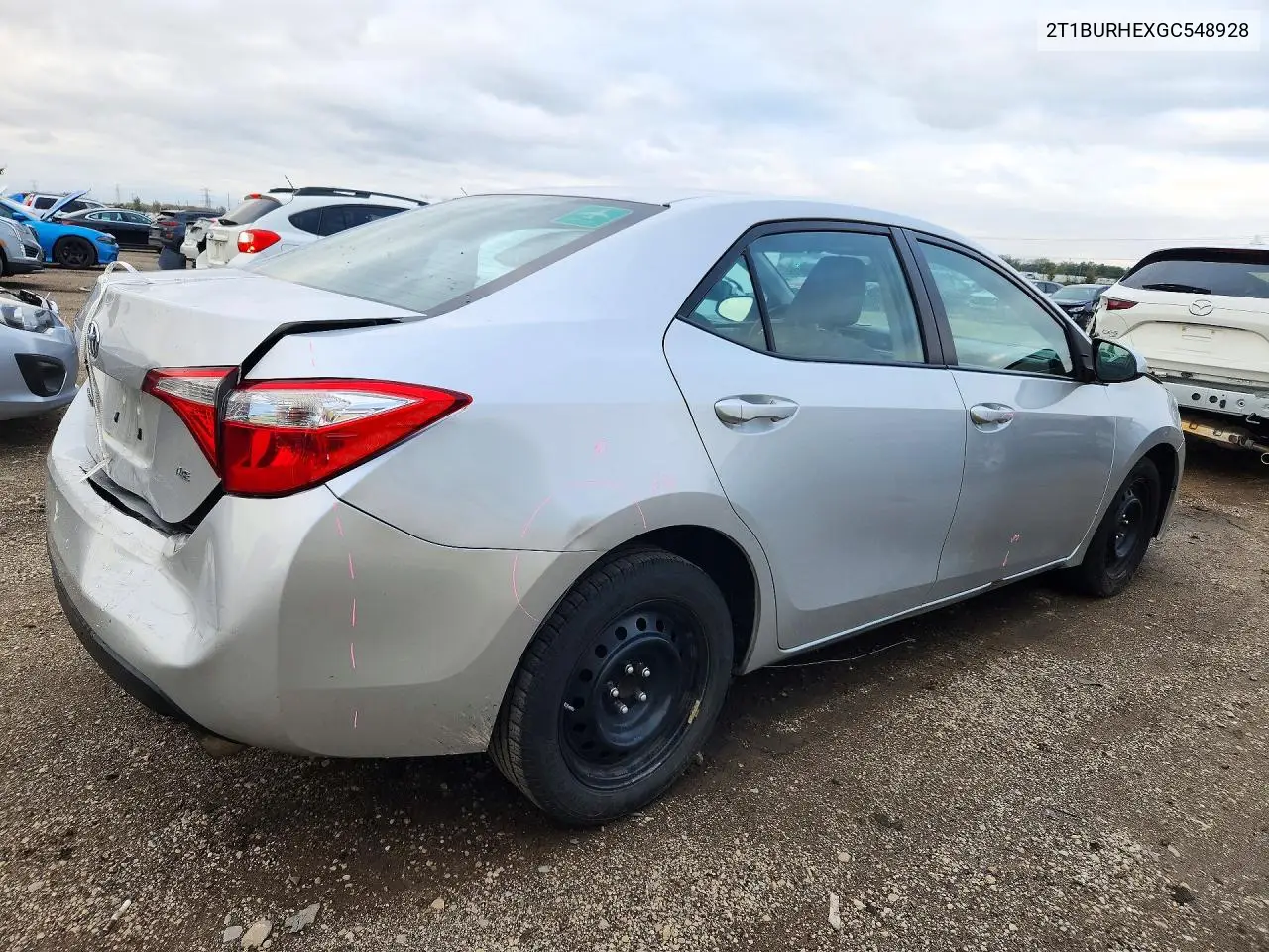 2016 TOYOTA COROLLA VIN 2T1BURHEXGC548928 — фото 3