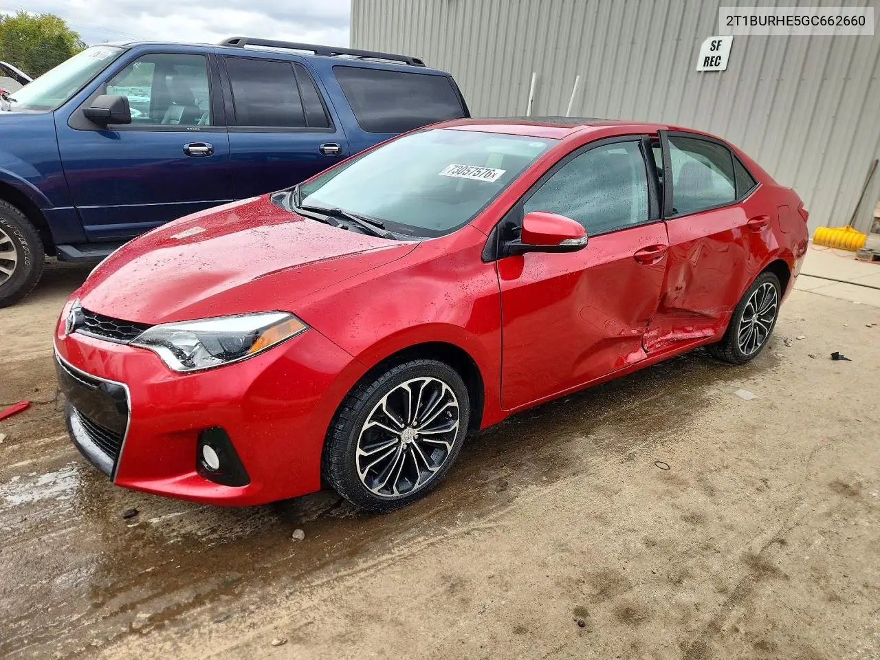 TOYOTA COROLLA 2016, VIN 2T1BURHE5GC662660