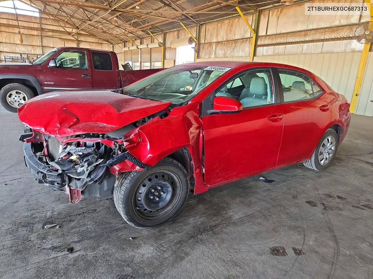 TOYOTA COROLLA 2016, VIN 2T1BURHEXGC687313