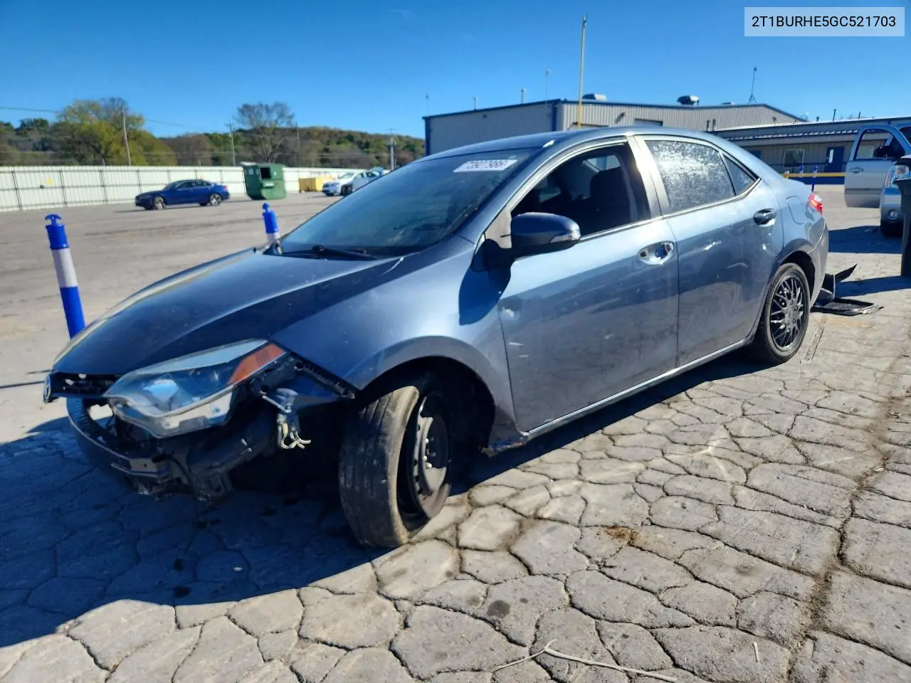 TOYOTA COROLLA 2016, VIN 2T1BURHE5GC521703